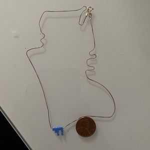 IRIDESCENT BLUE “CHAI” NECKLACE